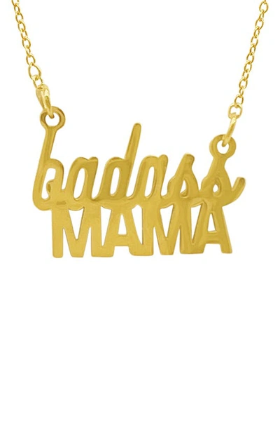 Shop Adornia Water Resistant Badass Mama Necklace In Yellow