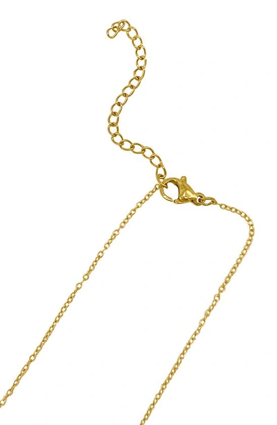 Shop Adornia Water Resistant Cursive Sister Script Necklace In Yellow