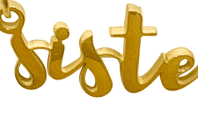 Adornia 14k Yellow Gold Vermeil Cursive Sister Script Necklace In Yellow
