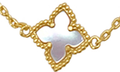 Adornia White Mother Of Pearl Station Chain Necklace In White