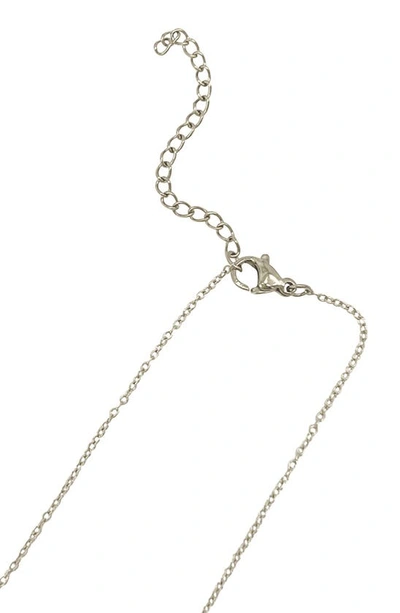 Shop Adornia Water Resistant Boy Mama Heart Script Necklace In Silver