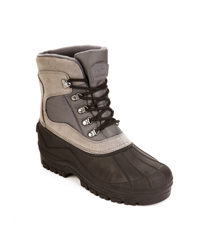 Shop Polar Armor Men's All-weather Suede Snow Boots In Gray