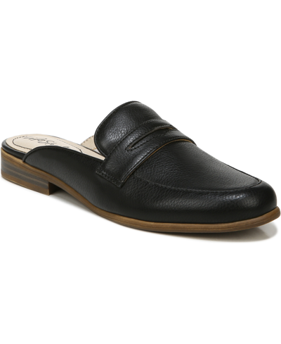 Shop Lifestride Margot Slide Mules Women's Shoes In Black Faux Leather