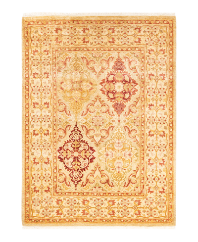Shop Adorn Hand Woven Rugs Mogul M16229 4'3" X 5'8" Area Rug In Ivory