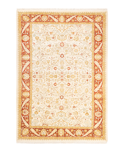 Shop Adorn Hand Woven Rugs Mogul M15674 4'3" X 6'3" Area Rug In Ivory