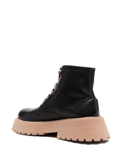 Shop Marsèll Chunky Leather Ankle Boots In Black