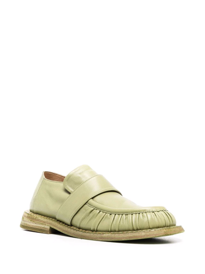 Shop Marsèll Chunky Slip-on Leather Loafers In Green