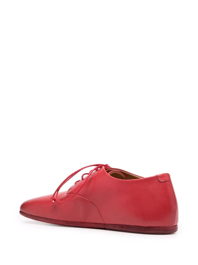 Shop Marsèll Square-toe Lace-up Shoes In Red