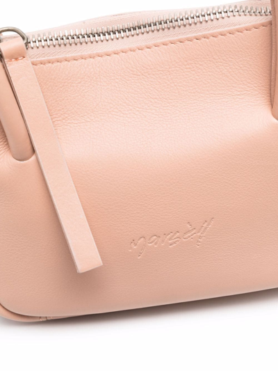 Shop Marsèll Logo-embossed Leather Mini Bag In Neutrals
