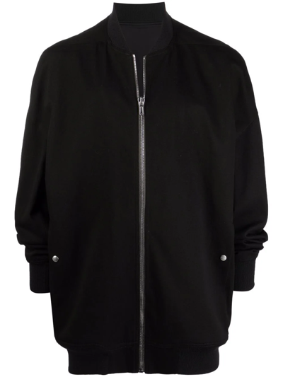 Shop Rick Owens Cotton Bomber Jacket In Black