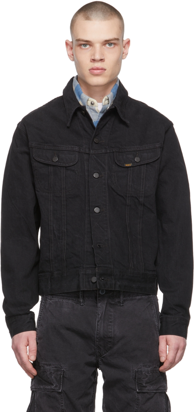 RRL Denim Trucker Jacket Worn in Black Wash