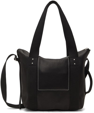 Shop Rick Owens Black Mini Trolley Tote Bag In 0909 Black/black