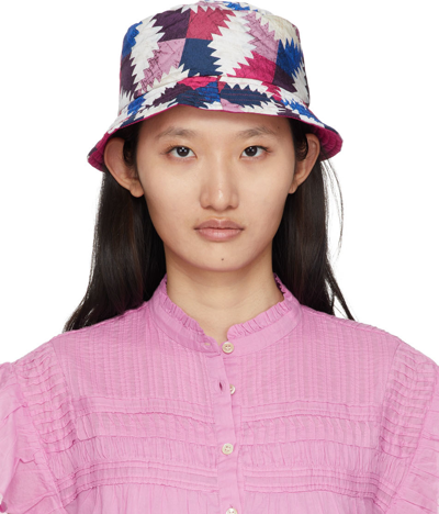 Shop Isabel Marant Reversible Multicolor Haley Bucket Hat In 10yw Yellow