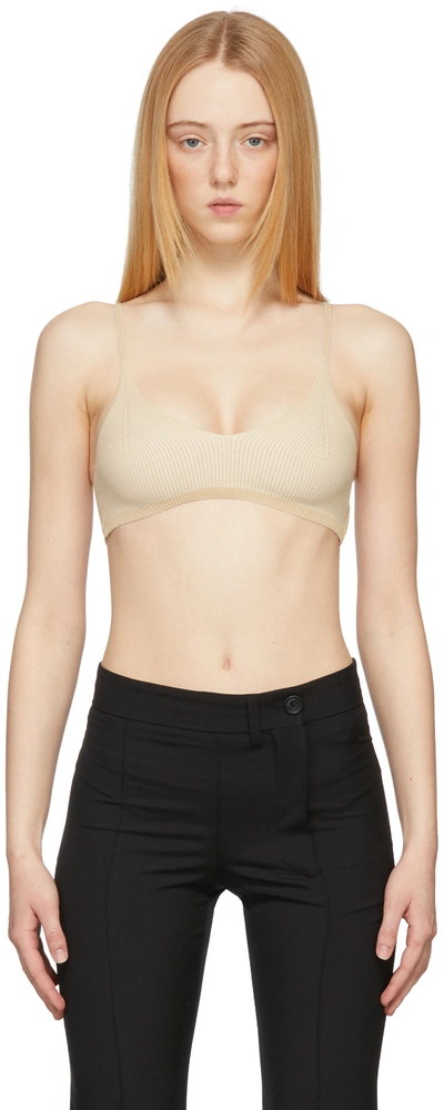 Shop Jacquemus Beige 'le Bandeau Valensole' Bra In 150 Beige