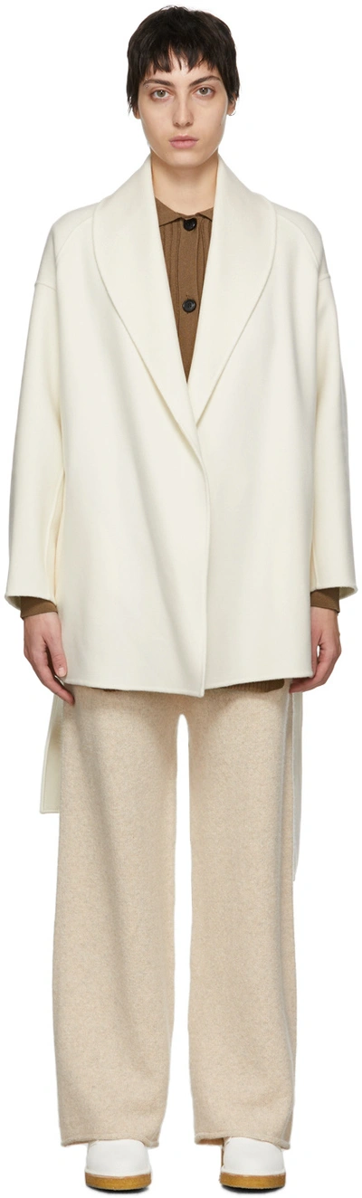 Shop Mackage Off-white Wool Tyra Jacket In C0253 Cream