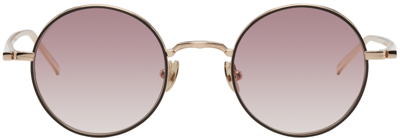 Shop Matsuda Rose Gold M3087 Sunglasses In Pink Gradient