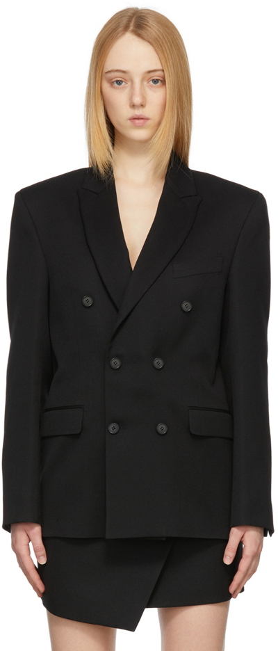 Wardrobe.nyc Wardrobe. Nyc Double Breasted Blazer In Black