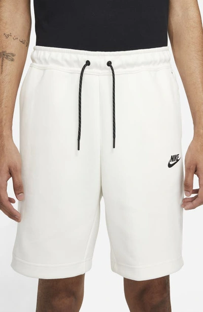 Shop Nike Sportswear Tech Fleece Shorts In Sail/black