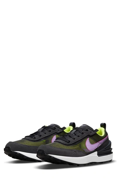 Shop Nike Waffle One Sneaker In Off Noir/ Lilac/ Yellow