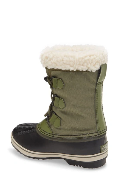 Shop Sorel Kids' Yoot Pac Waterproof Snow Boot In Hiker Green