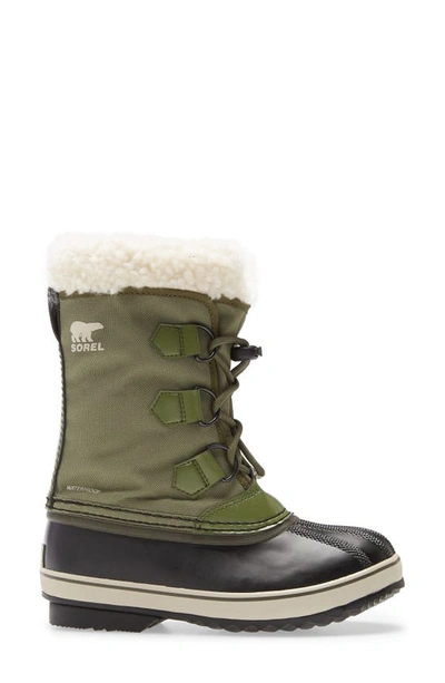 Shop Sorel Kids' Yoot Pac Waterproof Snow Boot In Hiker Green