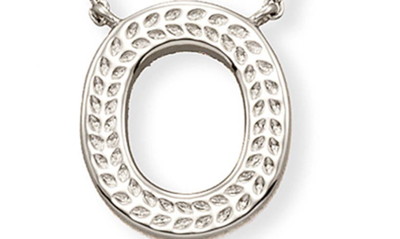 Shop Kendra Scott Initial Pendant Necklace In Rhodium Metal-o