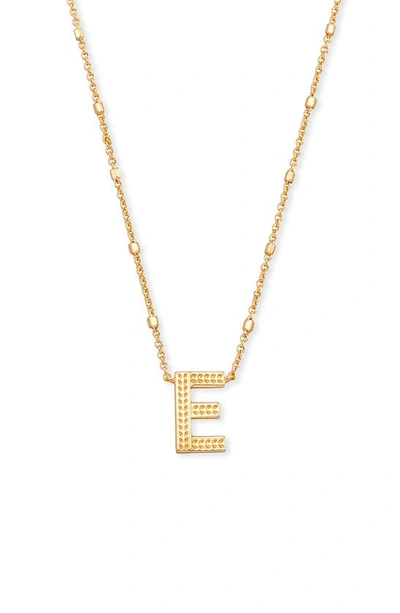 Shop Kendra Scott Initial Pendant Necklace In Gold Metal-e