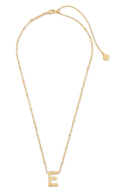 Shop Kendra Scott Initial Pendant Necklace In Gold Metal-e