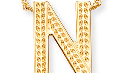 Shop Kendra Scott Initial Pendant Necklace In Gold Metal-n
