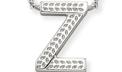 Shop Kendra Scott Initial Pendant Necklace In Rhodium Metal-z