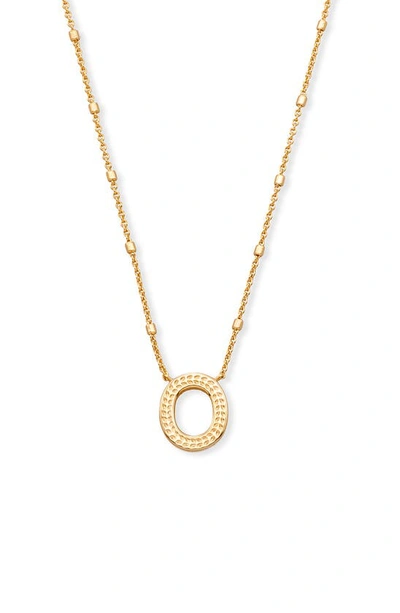 Shop Kendra Scott Initial Pendant Necklace In Gold Metal-o
