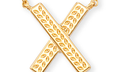 Shop Kendra Scott Initial Pendant Necklace In Gold Metal-x
