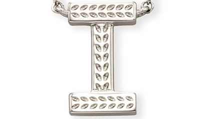 Shop Kendra Scott Initial Pendant Necklace In Rhodium Metal-i