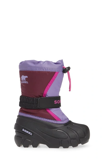 Shop Sorel Kids' Flurry Weather Resistant Snow Boot In Purple Dahlia