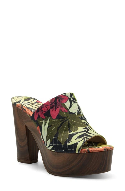 Shop Jessica Simpson Shelbie Platform Slide Sandal In Tropical Multi