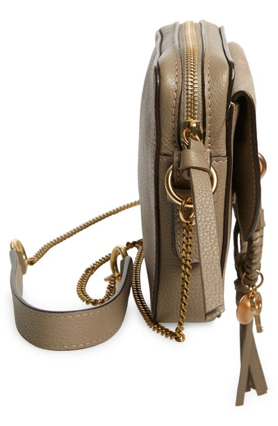 Shop See By Chloé Small Joan Suede & Leather Crossbody Bag In Motty Grey