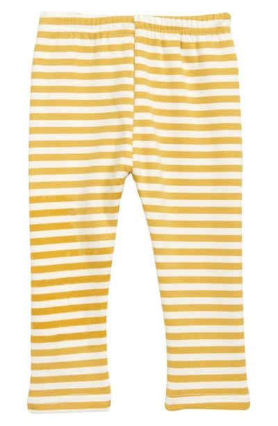 Shop Ashmi And Co Kids' Saint Fleece Lined Cotton Sweatpants In Yellow