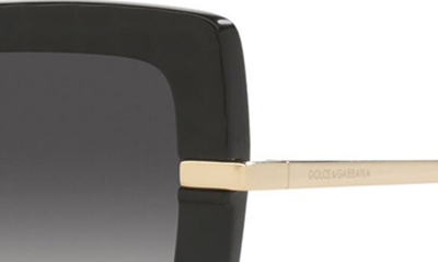 Shop Dolce & Gabbana 52mm Square Sunglasses In Black Coco/ Light Grey