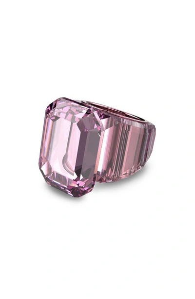 Swarovski Lucent Cocktail Ring In Rosaline