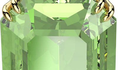 Swarovski Millenia Cocktail Ring Gold Shiny Peridot In Green