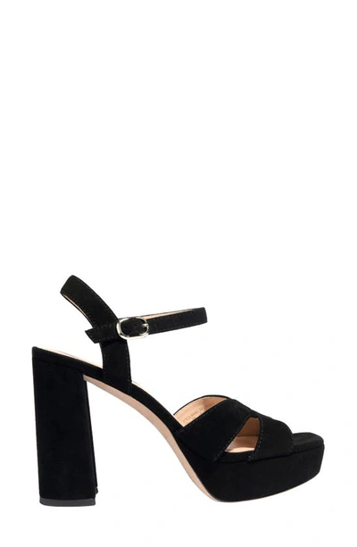 Shop Kate Spade Delight Platform Sandal In Black Suede