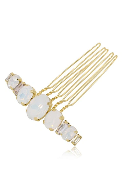 Shop Brides And Hairpins Elula Opal Comb In Gold