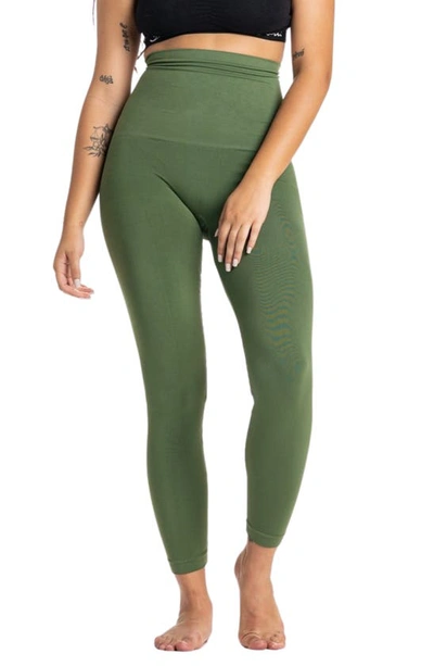 Shop Preggo Leggings Snapback Postpartum Leggings In Olive