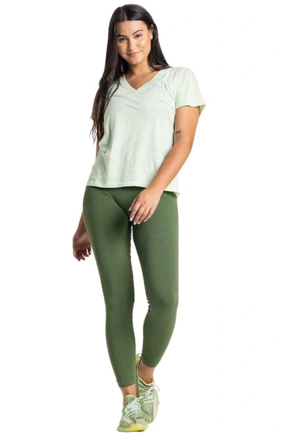 Preggo Leggings Snapback Postpartum Leggings In Olive