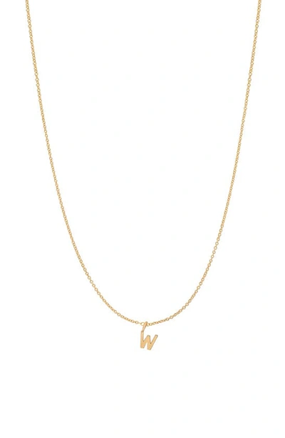 Shop Bychari Initial Pendant Necklace In Goldilled-w