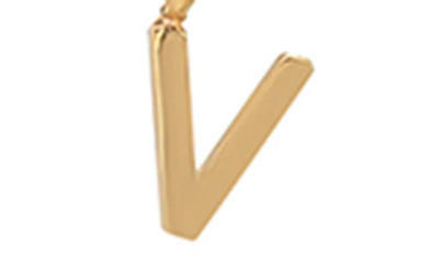 Shop Bychari Initial Pendant Necklace In Goldilled-v