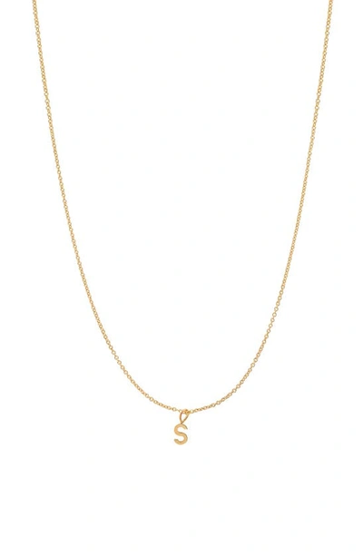 Shop Bychari Initial Pendant Necklace In Goldilled-s