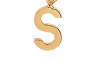 Shop Bychari Initial Pendant Necklace In Goldilled-s