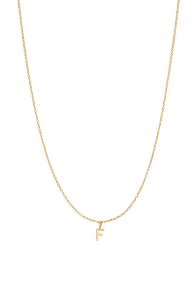 Shop Bychari Initial Pendant Necklace In Goldilled-f