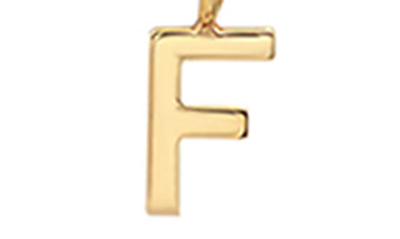 Shop Bychari Initial Pendant Necklace In Goldilled-f